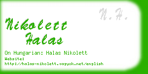 nikolett halas business card